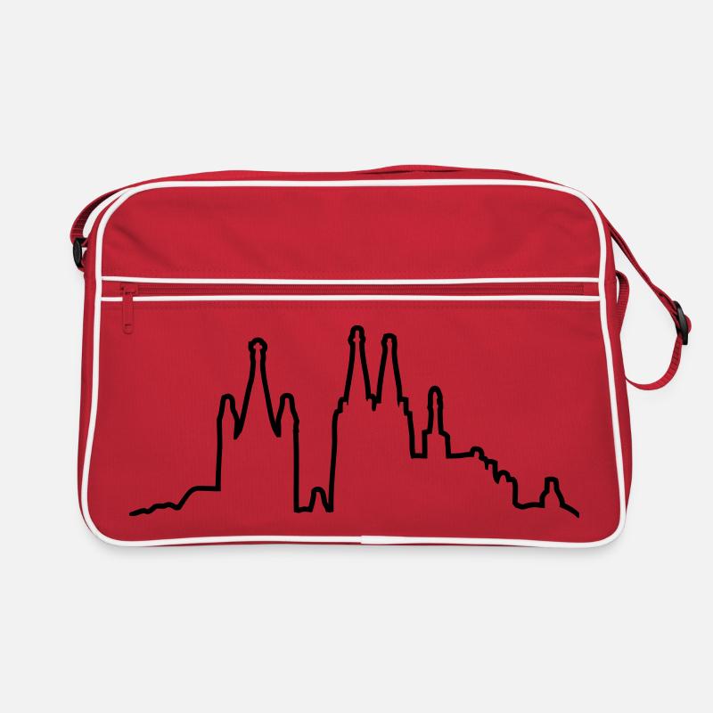Kölner Skyline Kontur Retro Tasche