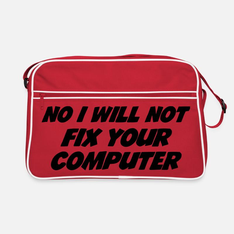 No I will not fix your computer Retro Bag