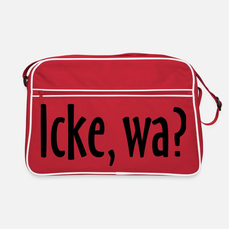 Berlin Spruch: Icke, wa? Retro Tasche