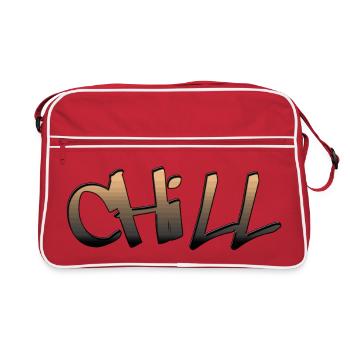 Chill, chill, chill, hang out, switch off - Retro Bag - red/white - Front