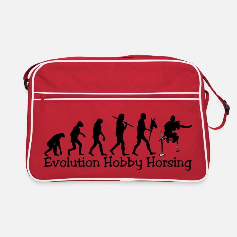 Evolution Hobby Horsing (schwarz) - Retro Tasche - Rot/Weiß