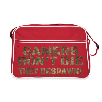Gamers Don't Die They Respawn Military Ops funny - Retro Bag - red/white - Front
