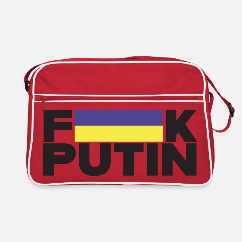 FK Poutine Ukraine Drapeau pour la paix Sac Retro