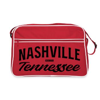 Nashville Lettering Music City, Tennessee - Sac Retro - rouge/blanc - Devant