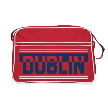La ville de Dublin aux couleurs de la nuit - Sac Retro - rouge/blanc - Devant