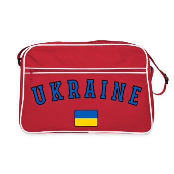 Drapeau ukrainien, fierté ukrainienne - Sac Retro - rouge/blanc - Devant