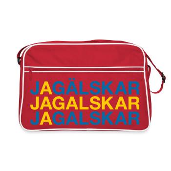 I LOVE SWEDEN Sweden Flag - Retro Bag - red/white - Front