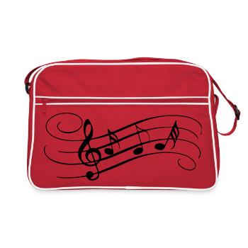 Envolée de notes - Sac Retro - rouge/blanc - Devant
