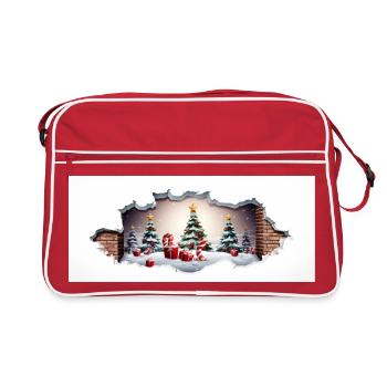 Décor de noël - Sac Retro - rouge/blanc - Devant