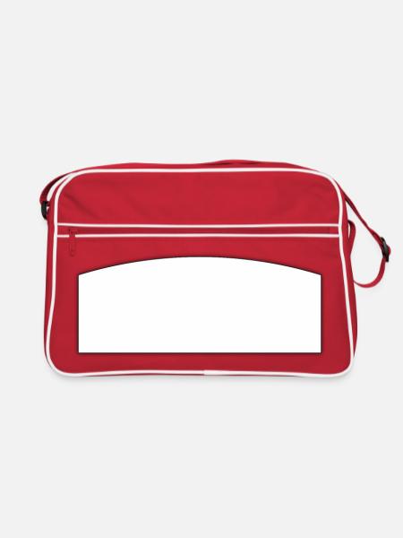 Writing field white | text field - Retro Bag - red/white - Front