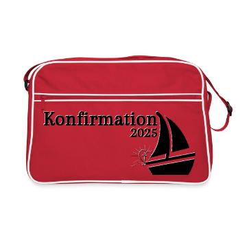 Confirmation 2025 Ship sails on the horizon - Retro Bag - red/white - Front