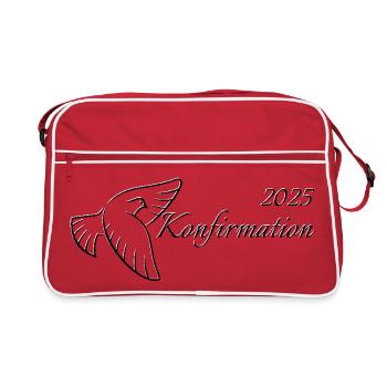 Confirmation 2025 Flying Dove Holy Spirit - Retro Bag - red/white - Front