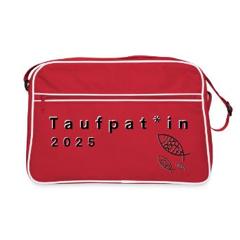 Godmother 2025 gender-appropriate godfather landscape format - Retro Bag - red/white - Front