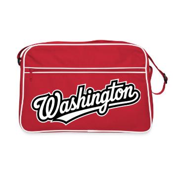 Washington – Souvenir-Design des US-Bundesstaates - Retro Tasche - Rot/Weiß - Vorne