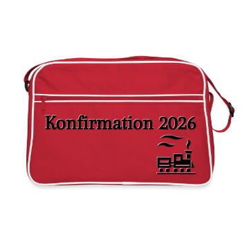 Confirmation 2026 Faith Symbol Train - Retro Bag - red/white - Front