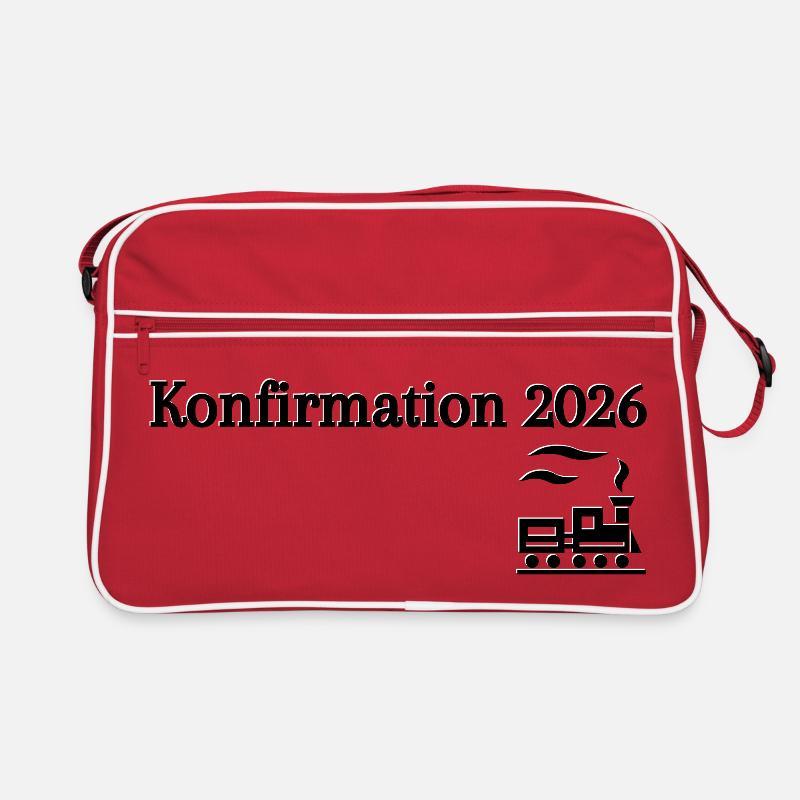 Konfirmation 2026 Glaube Symbol Zug Retro Tasche