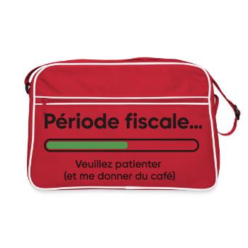 Fiscal period: slow loading, fast coffee - Retro Bag - red/white - Front