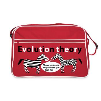Zèbres de la théorie de l’évolution - Sac Retro - rouge/blanc - Devant