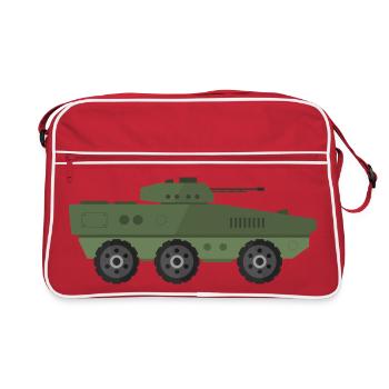 Char militaire - Sac Retro - rouge/blanc - Devant
