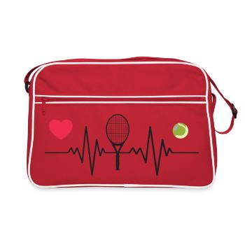 Le tennis est mon battement de cœur - Sac Retro - rouge/blanc - Devant