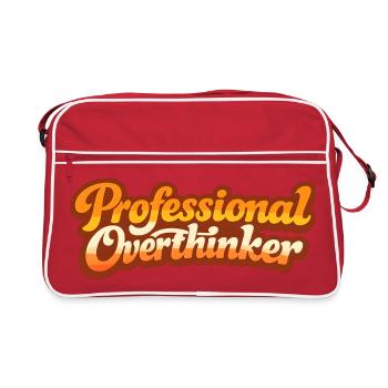 PROFESSIONAL OVERTHINKER VINTAGE - Retro Bag - red/white - Front