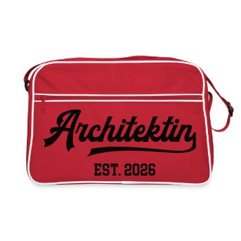 Remise des diplômes des étudiants en architecture en architecture 2026 - Sac Retro - rouge/blanc - Devant