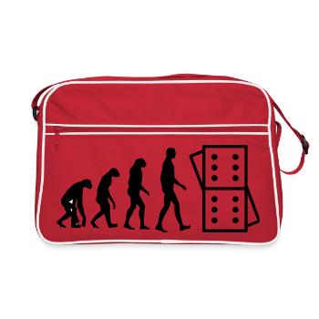 Évolution Domino : De l'Homme au Joueur - Sac Retro - rouge/blanc - Devant