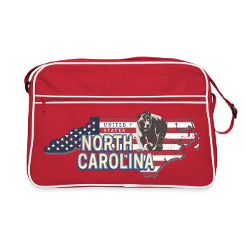 Souvenir vintage des États-Unis en Caroline du Nord - Sac Retro - rouge/blanc - Devant