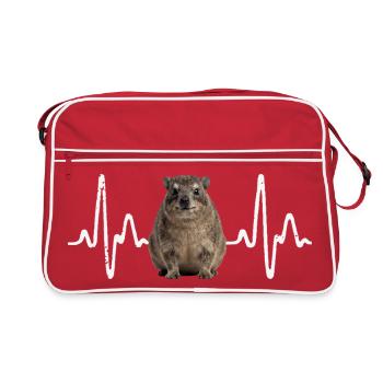 Rock Hyrax Heartbeat - Sac Retro - rouge/blanc - Devant