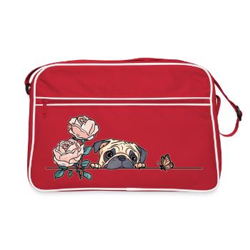 Carlin avec papillon - Sac Retro - rouge/blanc - Devant