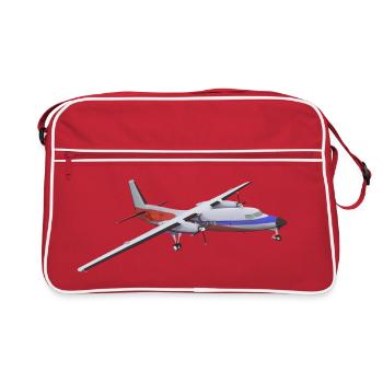 Avion de ligne bimoteur - Sac Retro - rouge/blanc - Devant