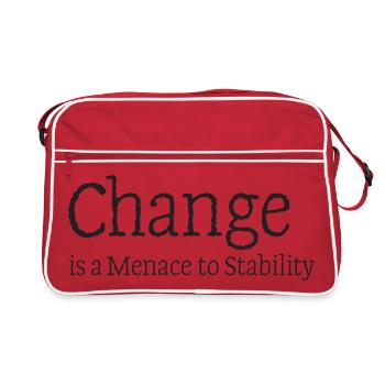 51_Change_is_a_menace_to_stability - Retro Bag - red/white - Front