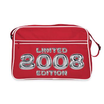 Cadeau rétro vintage d’anniversaire 2008 - Sac Retro - rouge/blanc - Devant