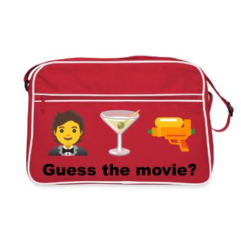 Das Cocktail-Abenteuer des Spions – Rate mal, Film oder Film - Retro Tasche - Rot/Weiß - Vorne