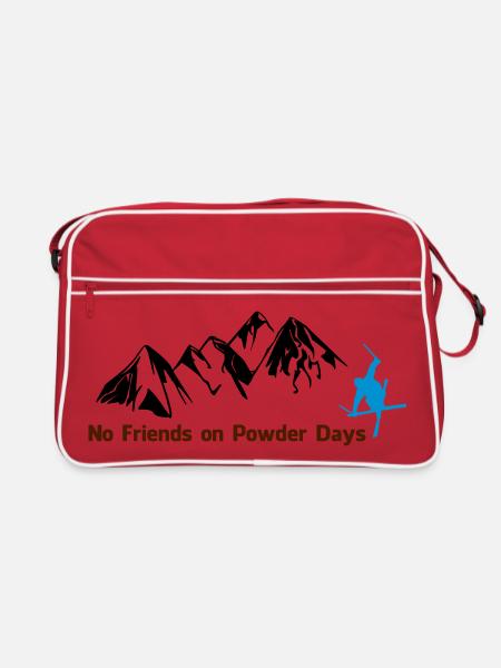 No. friends on Powder days - Retro Bag - red/white - Front