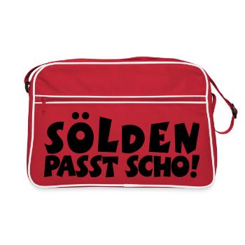 Sölden Passt Scho! - Retro Tasche - Rot/Weiß - Vorne