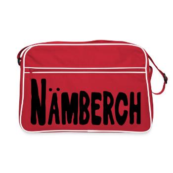 Nämberch kennt jeder in Franken - Retro Tasche - Rot/Weiß - Vorne