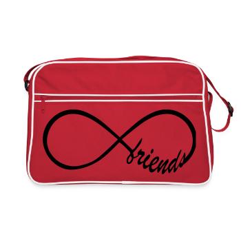 Friends Infinity Swag - Retro Tasche - Rot/Weiß - Vorne