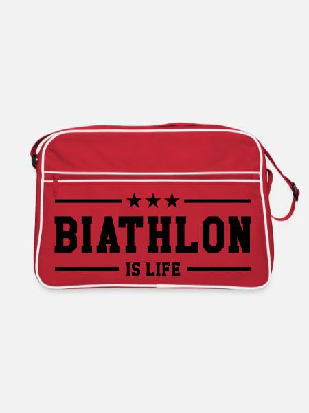 Biathlon is life - Sac Retro - rouge/blanc