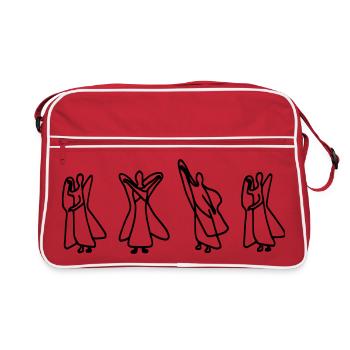 Waldorf Buchstaben "NEIN" - Retro Tasche - Rot/Weiß - Vorne