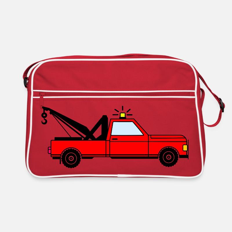 Abschleppwagen rot Retro Tasche
