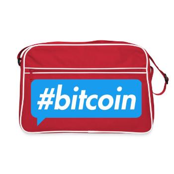 Conception motivante de la blockchain Bitcoin - Sac Retro - rouge/blanc - Devant