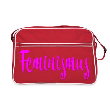Feminismus - Retro Tasche - Rot/Weiß - Vorne