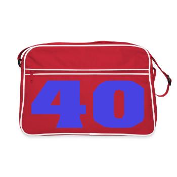 40. 40 YEARS. 40th ANNIVERSARY. 40TH ANNIVERSARY. - Retro Bag - red/white - Front