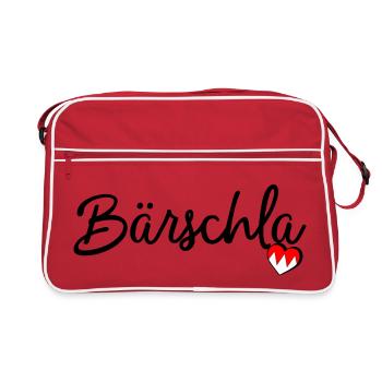 Bärschla - Retro Tasche - Rot/Weiß - Vorne