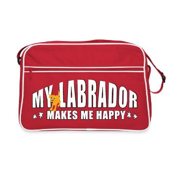 MON LABRADOR me rend heureuse - Sac Retro - rouge/blanc - Devant