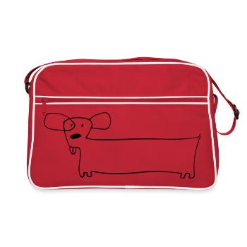 01 Doggie Long - Retro Bag - red/white - Front