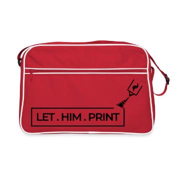 LET . HIM . PRINT - Retro Tasche - Rot/Weiß - Vorne