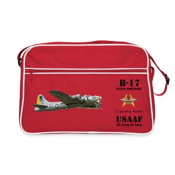 B-17 Forteresse volante - Sac Retro - rouge/blanc - Devant