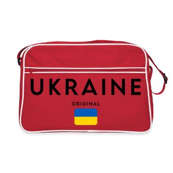 Ukrainian pride, minimalist sleek design - Retro Bag - red/white - Front